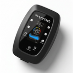 A black MyVyro digital pressure gauge controller with a glossy touch screen displaying 120 PSI, set against a clean white background.